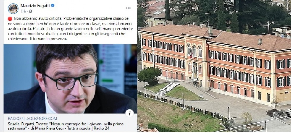 Coronavirus, dopo soli 2 giorni dal via alla scuola una classe già in quarantena ma Fugatti a Radio24 dichiara